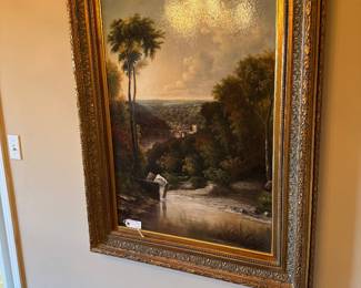 Oil on canvas framed 