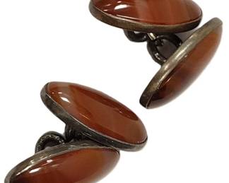 MEN'S CUFFLINKS CARNELIAN