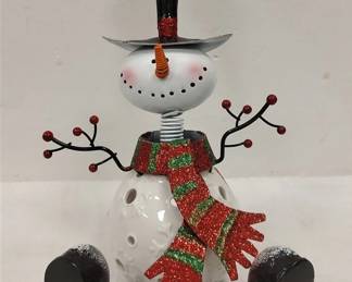 PIER 1 VINTAGE SNOWMAN CANDLE