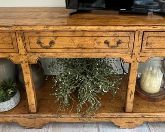 95. Guy Chaddock 3 Drawer Console Table Melrose Collection (66" x 18" x 30")