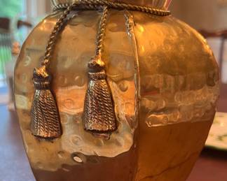 57. Hammered Brass Vase (8.5")