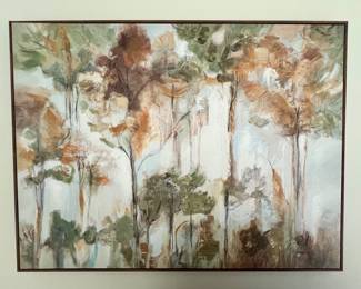 105. Signed Painting of Autumn Trees by Brodsky (40" x 31")