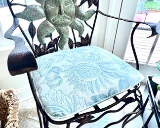 102. Decorative Metal Sun Chair (23" x 20" x 38")