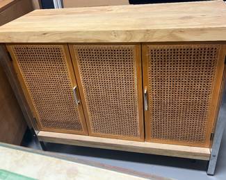 187. Formica & Cane Cabinet (41" x 16" x 32")