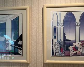 124. Pair of Interior Prints (32" x 29")