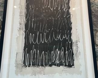80. Signed Lithograph "Scribble on White" by D. Londo 294/1200 (38" x 51")