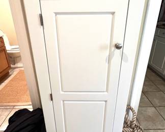 154. White Cabinet (23" x 13" x 51")
