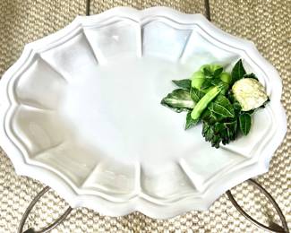 104. Italian Handmade Platter w/ Vegetables (20" x 14")