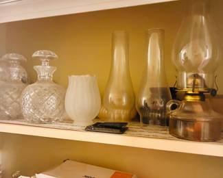 glass, oil lamp chimneys, etc.