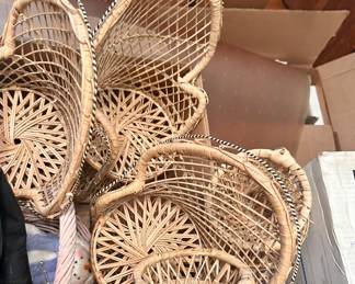 Small wicker peacock chairs