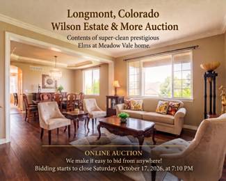 Longmont, Colorado Wilson Estate  More Auction