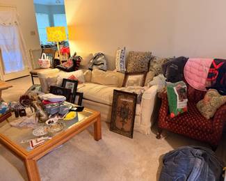 Couch, chair, table