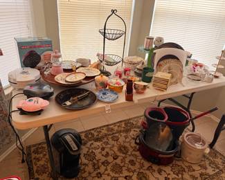 Kitchen items , rug