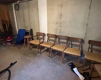 Vintage Dining chairs basement location 