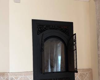 Gas in wall fireplace