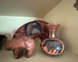 Najavo Pottery and Spirt Bear