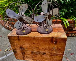 1940’s Zephir AirKooler Fan. One works. The other doesn’t