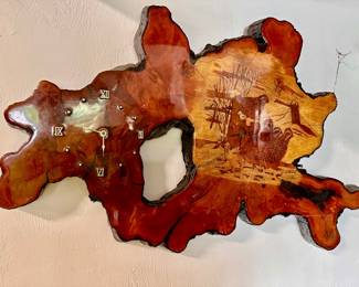 Cedar Trunk Clock
