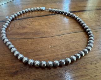 Sterling Silver Beaded Necklace