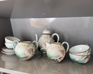 Antique Nippon Island Painted Tea Set 