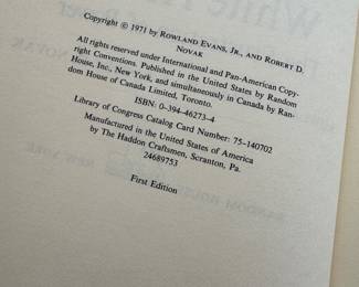 "Nixon in the White House" First Edition