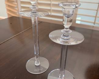 Louise Kennedy "Earth Star" Crystal Candlesticks (1 Signed)