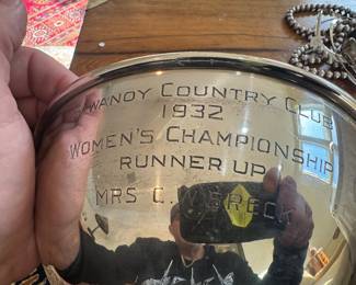Sterling Silver "Wanoy Country Club 1932 Women's Runner Up" Bowl (338gms)