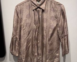 Women's Hartford Silk Long Sleeve Shirt Size L