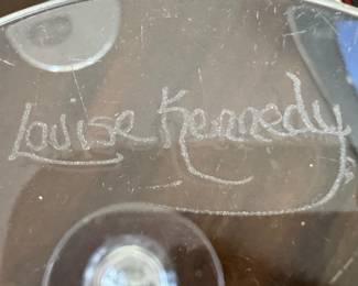 Louise Kennedy "Earth Star" Crystal Candlesticks (1 Signed)