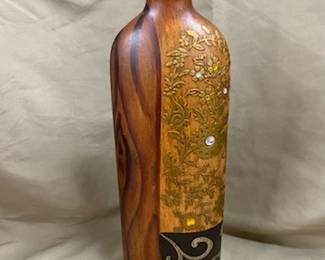 Wood Style Bottle Vase 