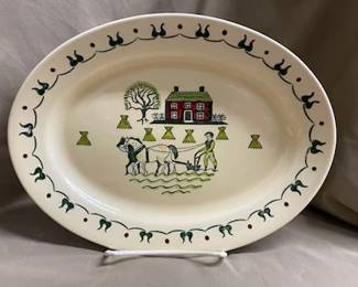 Metlox Poppytrail Platter w/Horses 