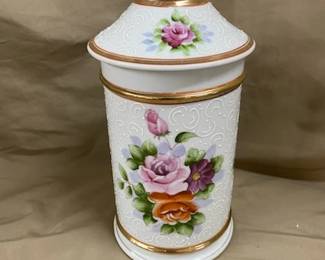 Porcelain Apothecary Jar w/Lid 