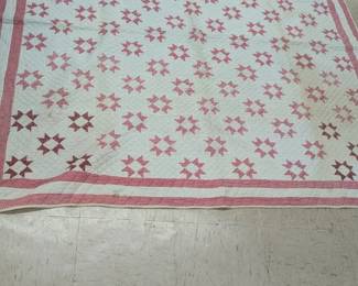 Pink & White Ohio Star Quilt 