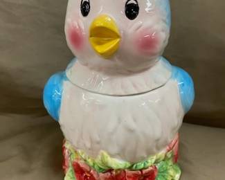 Ceramic Bluebird Cookie Jar 