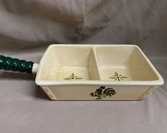 Metlox Poppytrail Rectangular Divided Veg. Bowl 