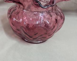 Fenton Cranberry Vase 