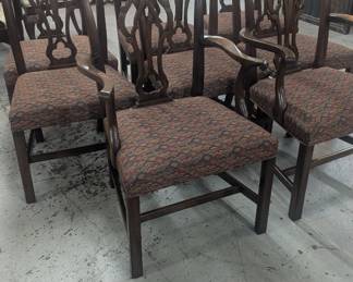 8 Chippendale Dining Chairs 