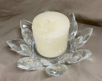 Crystal Lotus Flower Candleholder 