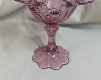 Fenton Dusty Rose Compote 