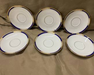 6- Lenox Royal Treasure Saucers
