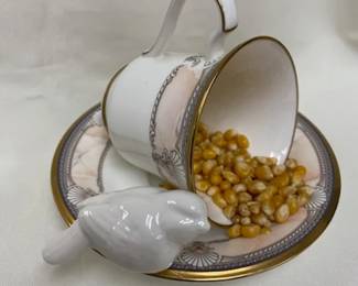 Noritake Cup & Saucer w/Bird 