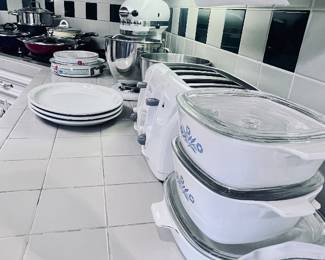Variety of Appliances , Corningware, Toaster, Kitchen Aid, Platters etc.