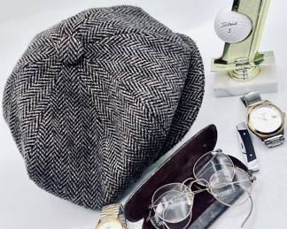 Mens Variety Items and a Tweed Golf Hat