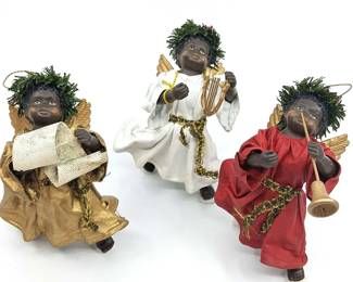 Vintage Clothtique by Possible Dreams Angel Christmas Ornaments Bright Dreams Collection 3 pc