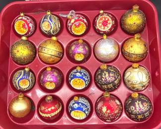 20Piece Vintage Glass Christmas Ornament Collection  Assorted Designs