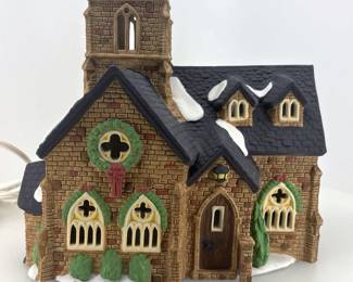 Dept 56 Dickens Village Knottinghill Church HandPainted Porcelain