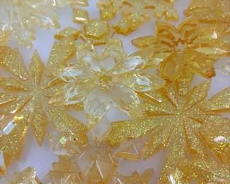 Vintage Acrylic like or Lucite Christmas Ormaments