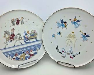 2 Bavarian Christmas Collectors Plates
