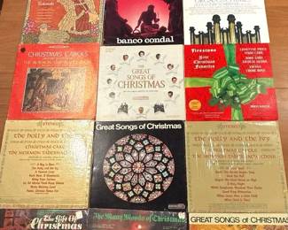 Vintage Christmas LP Alblums Records Lot