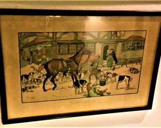 One of 4 English 20th century fox hunting prints